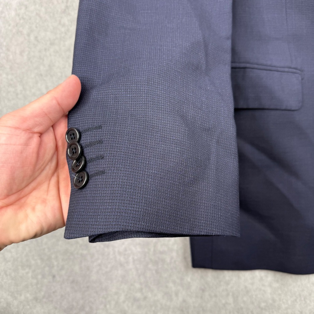 Ermenegildo Zegna Blazer Mens 46L Navy Blue Wool Saks Fifth Avenue Traveller - Picture 5 of 16
